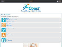 Tablet Screenshot of coastphysicaltherapy.net